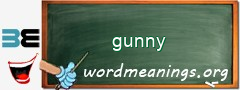 WordMeaning blackboard for gunny